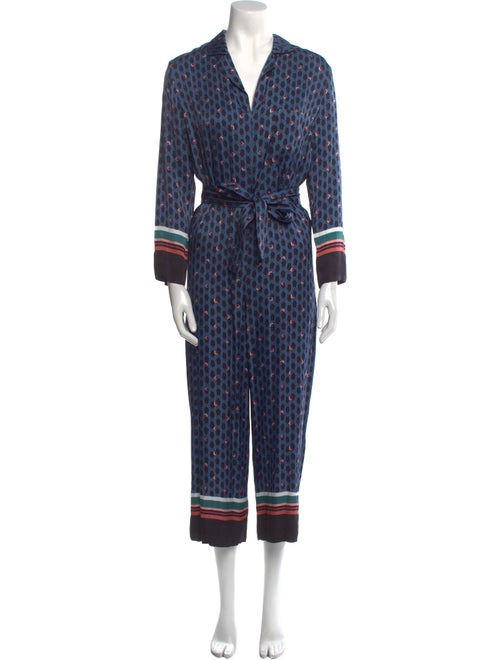 Maje Printed V-Neck Jumpsuit