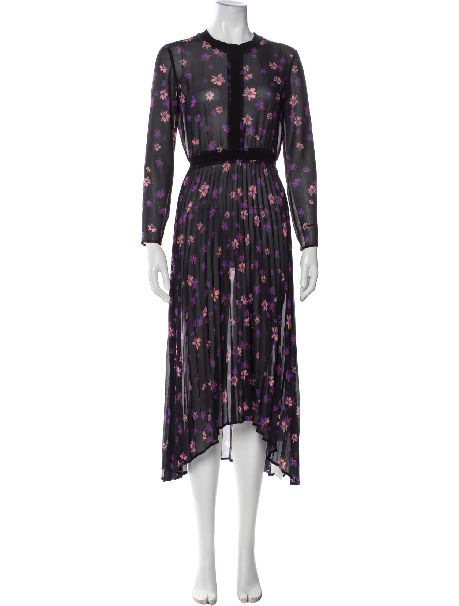 Maje Floral Print Long Dress