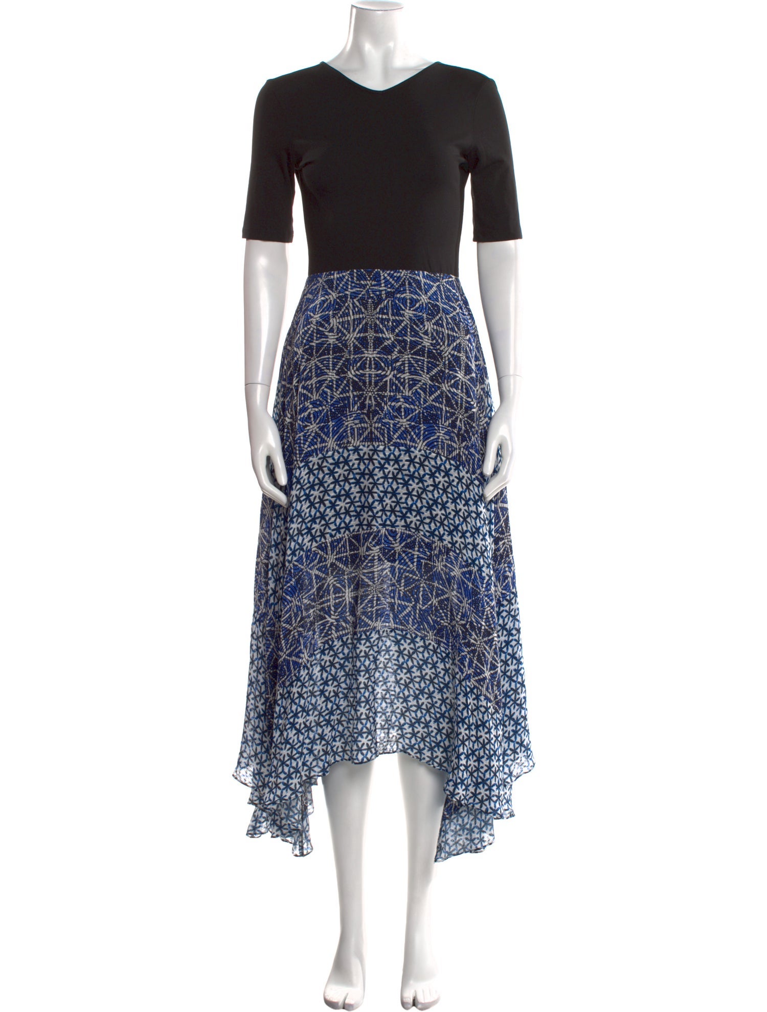 Maje Floral Print Midi Length Dress