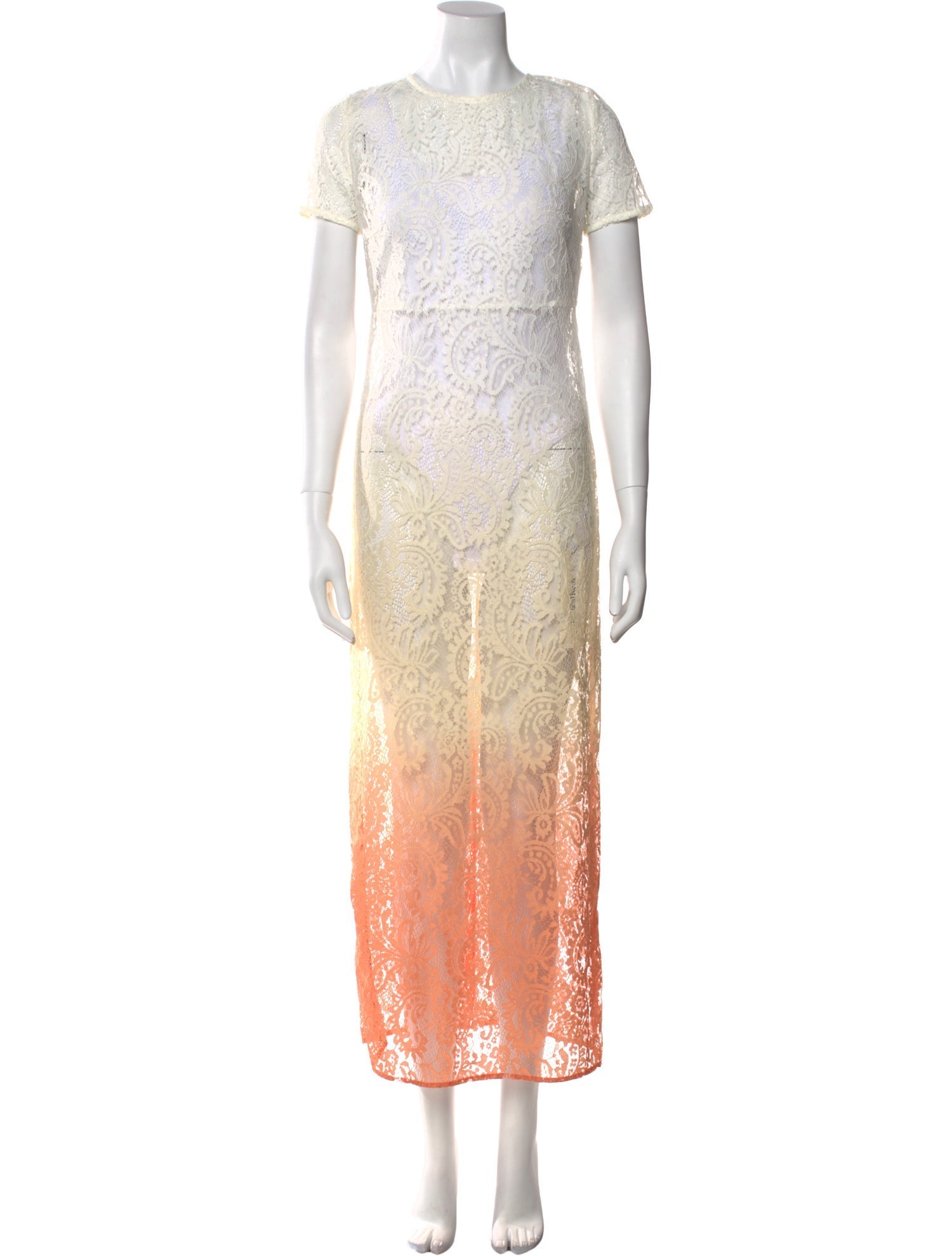 Maje Lace Pattern Long Dress