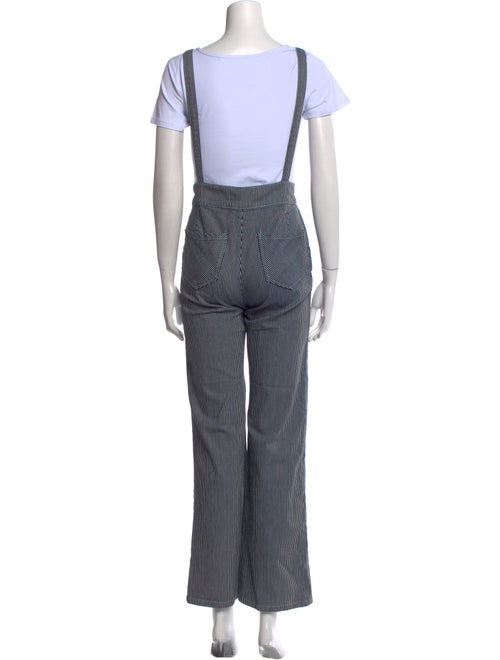 Maje Striped Square Neckline Jumpsuit