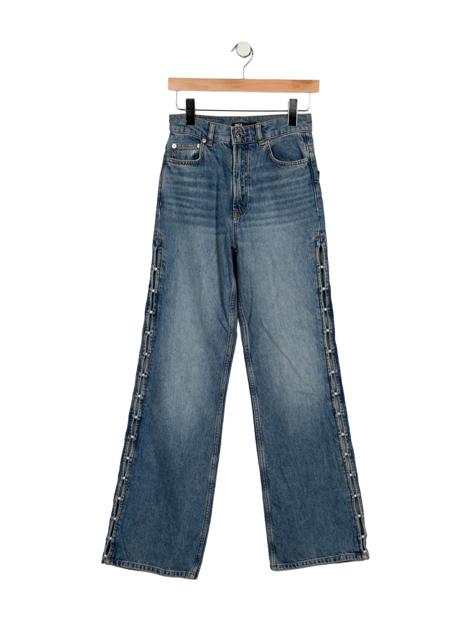 Maje Mid-Rise Wide Leg Jeans