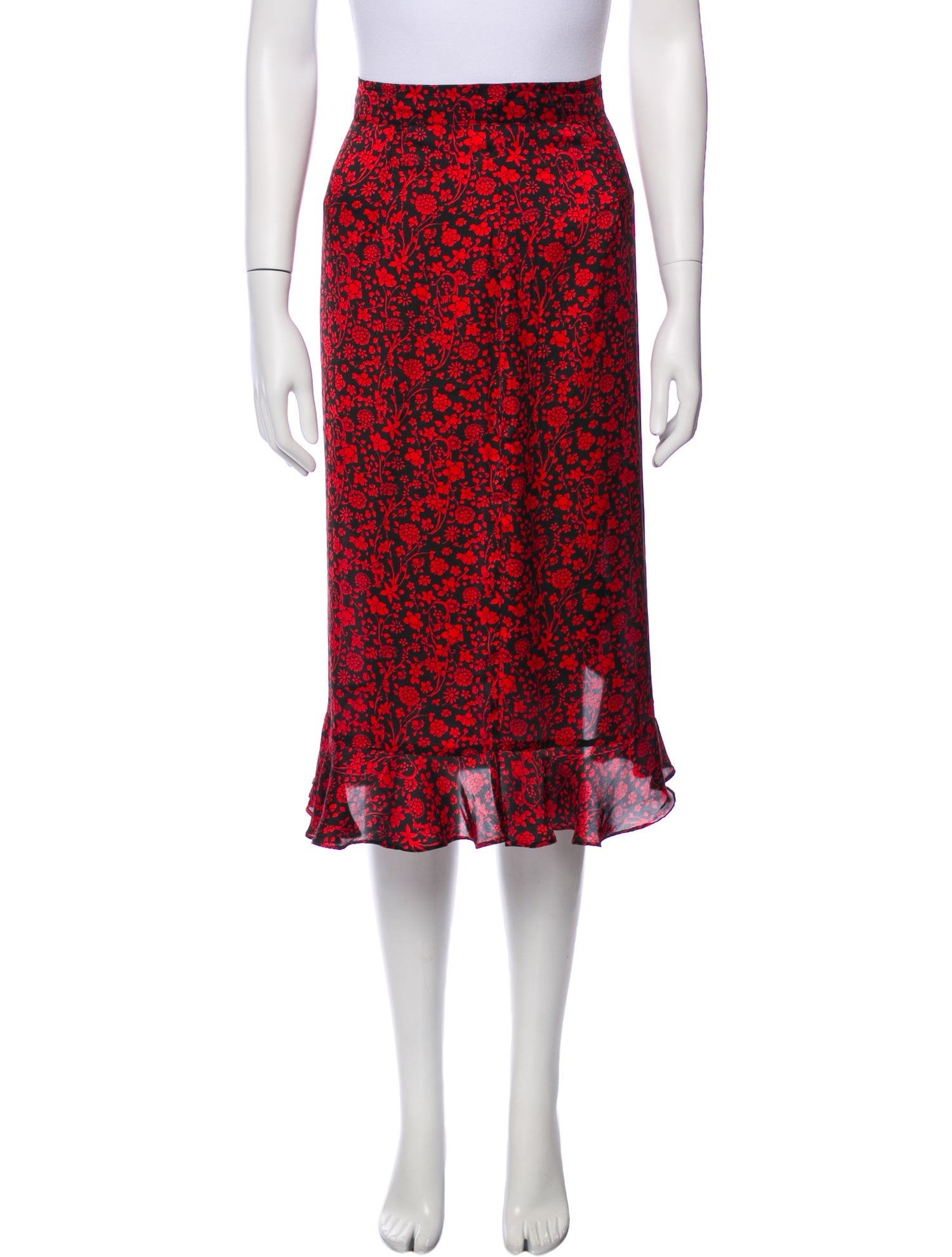 Maje Floral Print Knee-Length Skirt