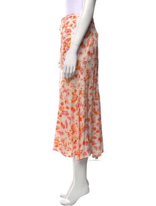 Maje Floral Print Midi Length Skirt