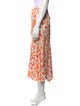 Maje Floral Print Midi Length Skirt
