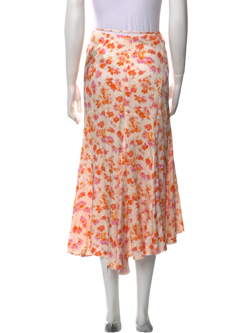 Maje Floral Print Midi Length Skirt