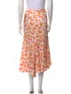 Maje Floral Print Midi Length Skirt
