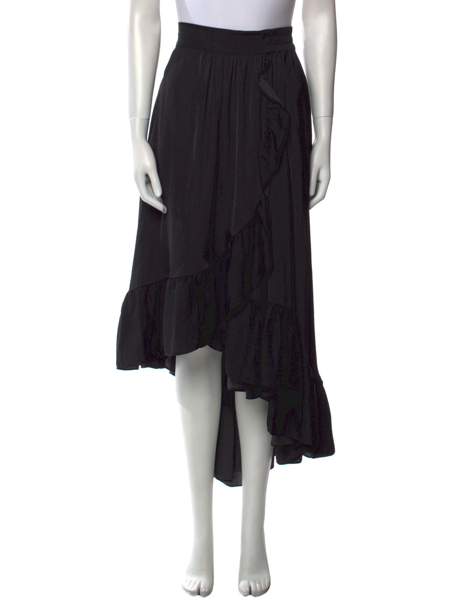 Maje Ruffle Embellishment Midi Length Skirt