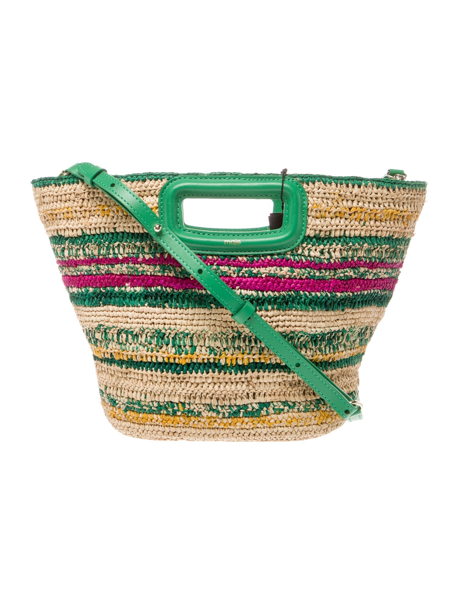 Maje Raffia Top Handle Bag w/ Tags