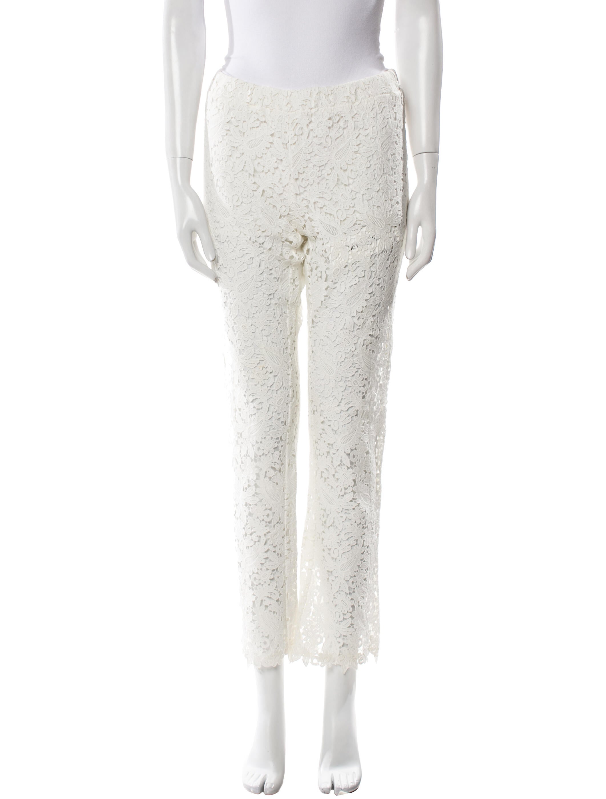 Maje Lace Pattern Wide Leg Pants