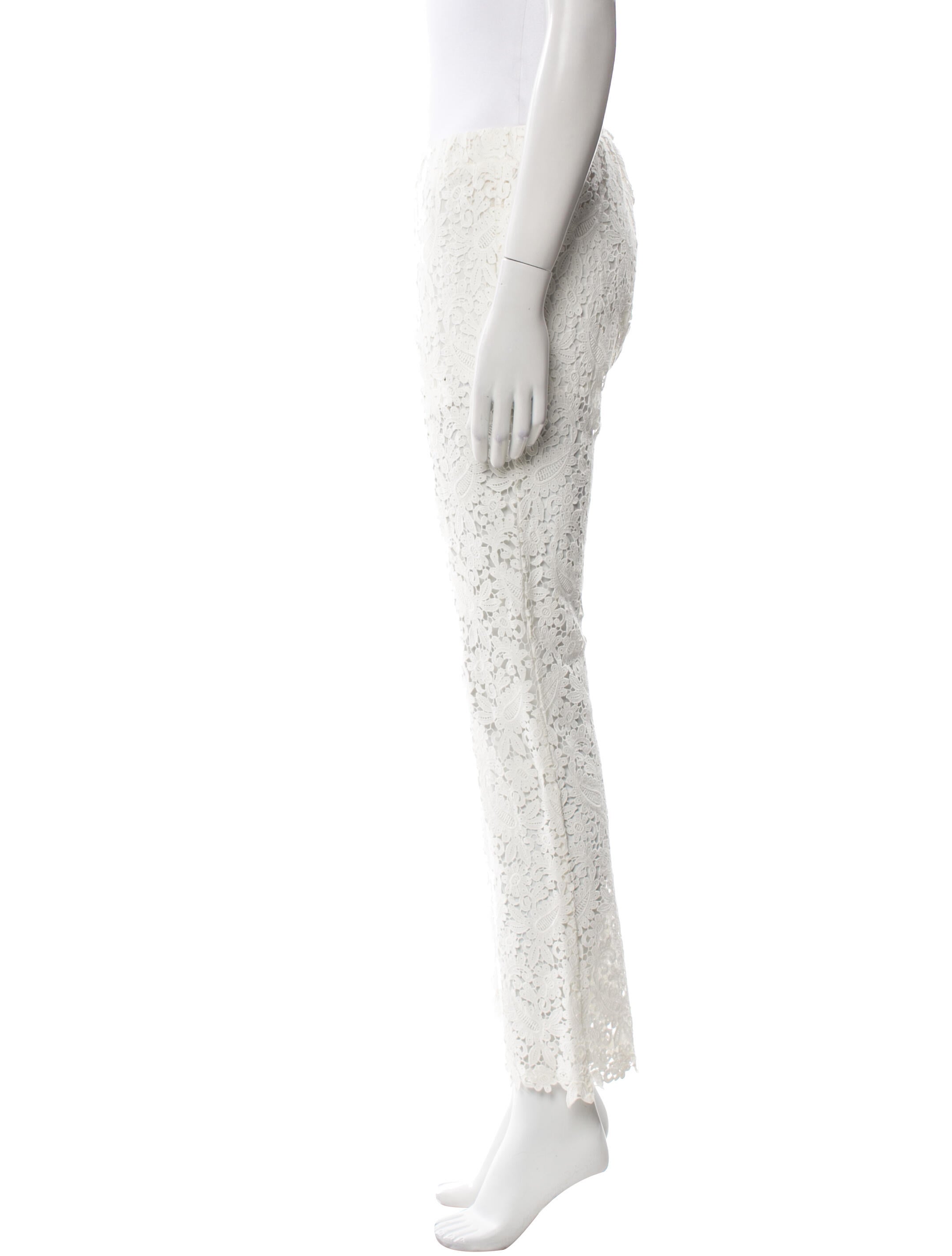 Maje Lace Pattern Wide Leg Pants