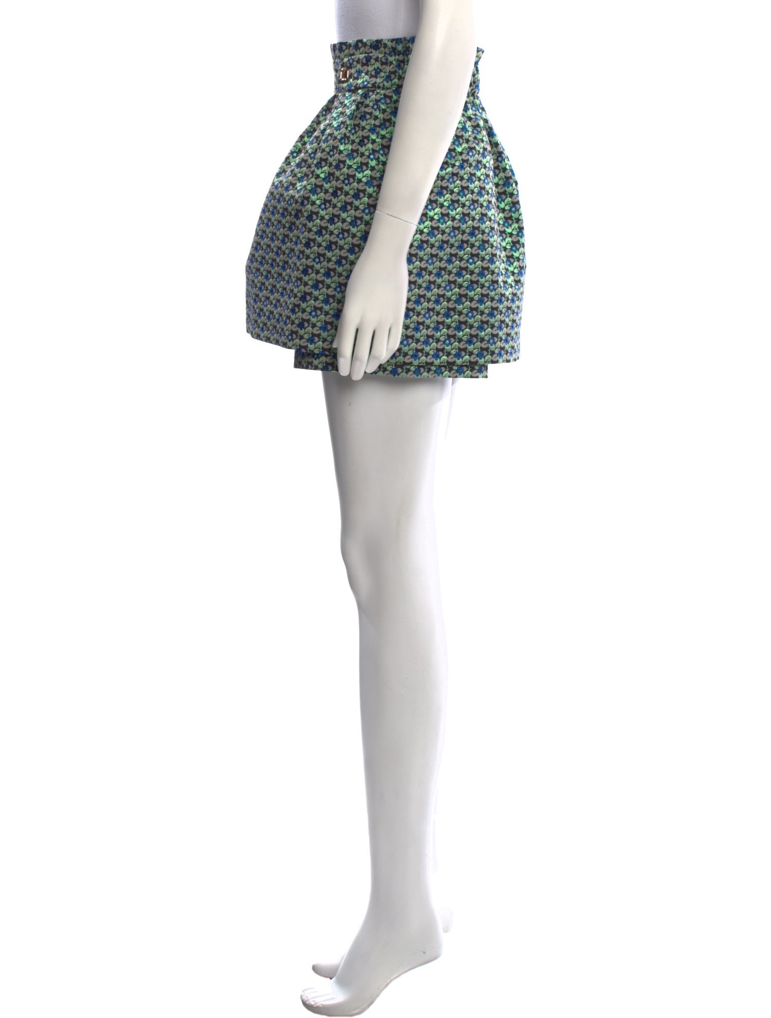 Maje Floral Print Mini Shorts