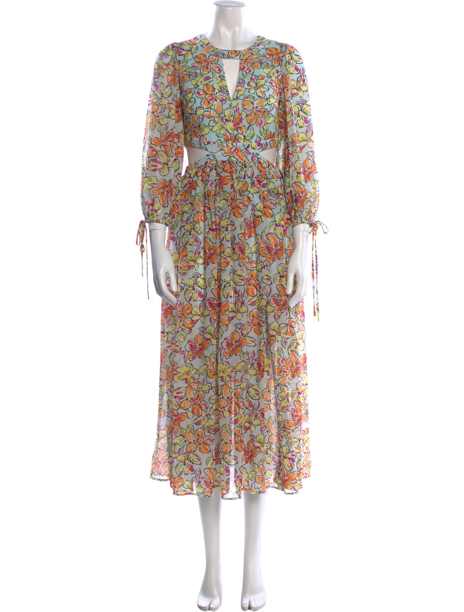 Maje Floral Print Long Dress w/ Tags