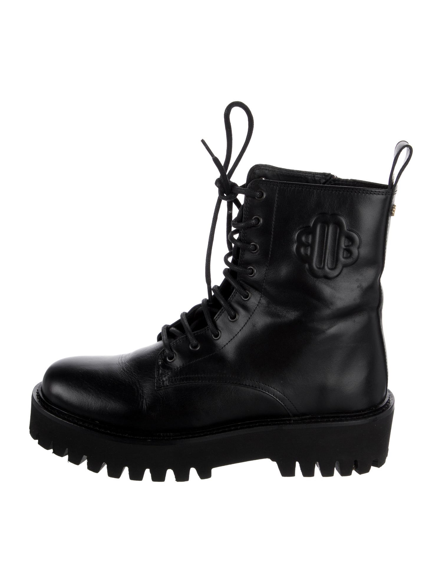 Maje Leather Combat Boots