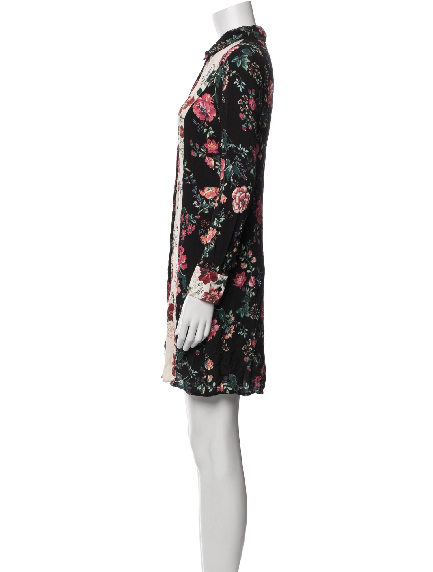 Maje Floral Print Mini Dress
