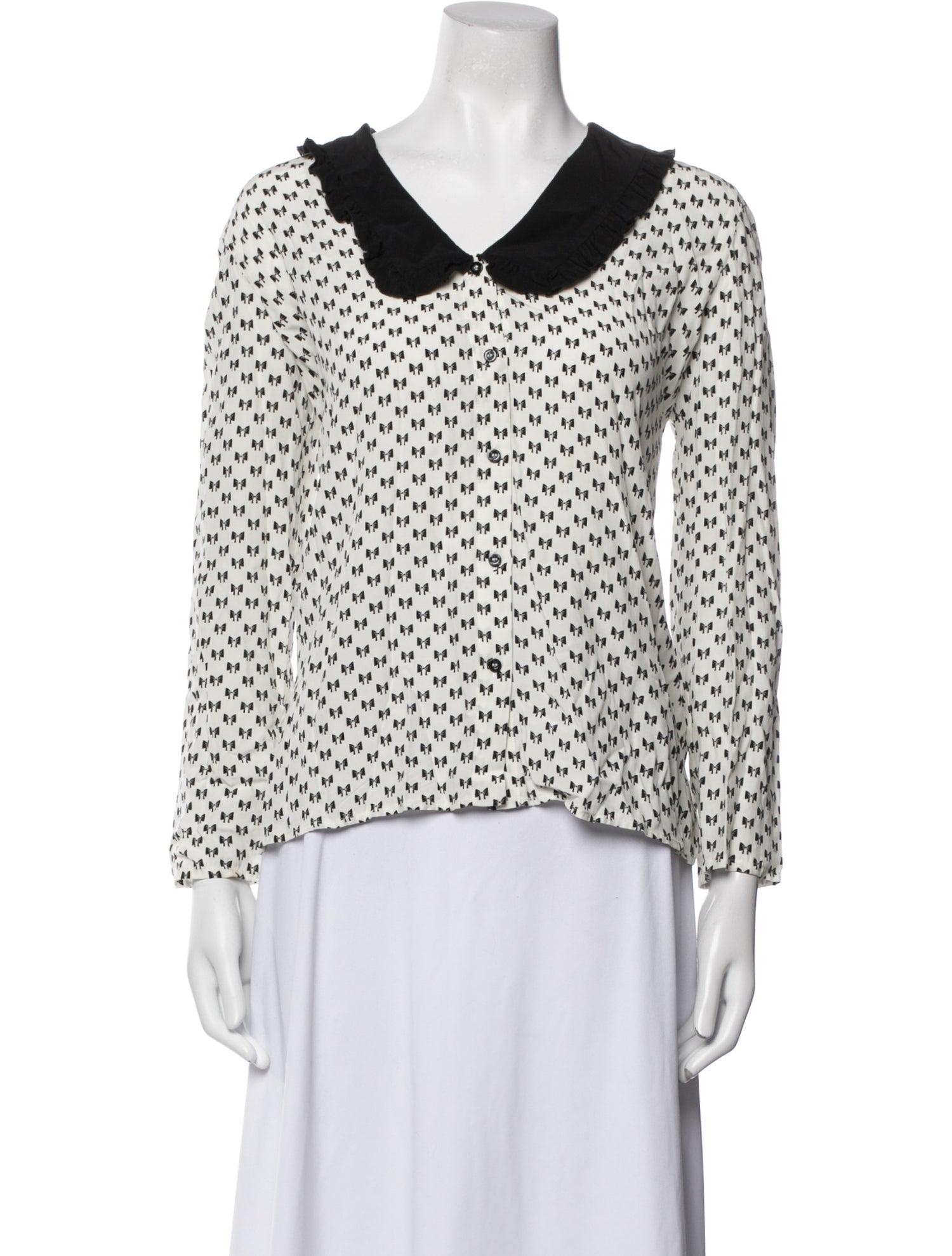 Maje Printed V-Neck Blouse