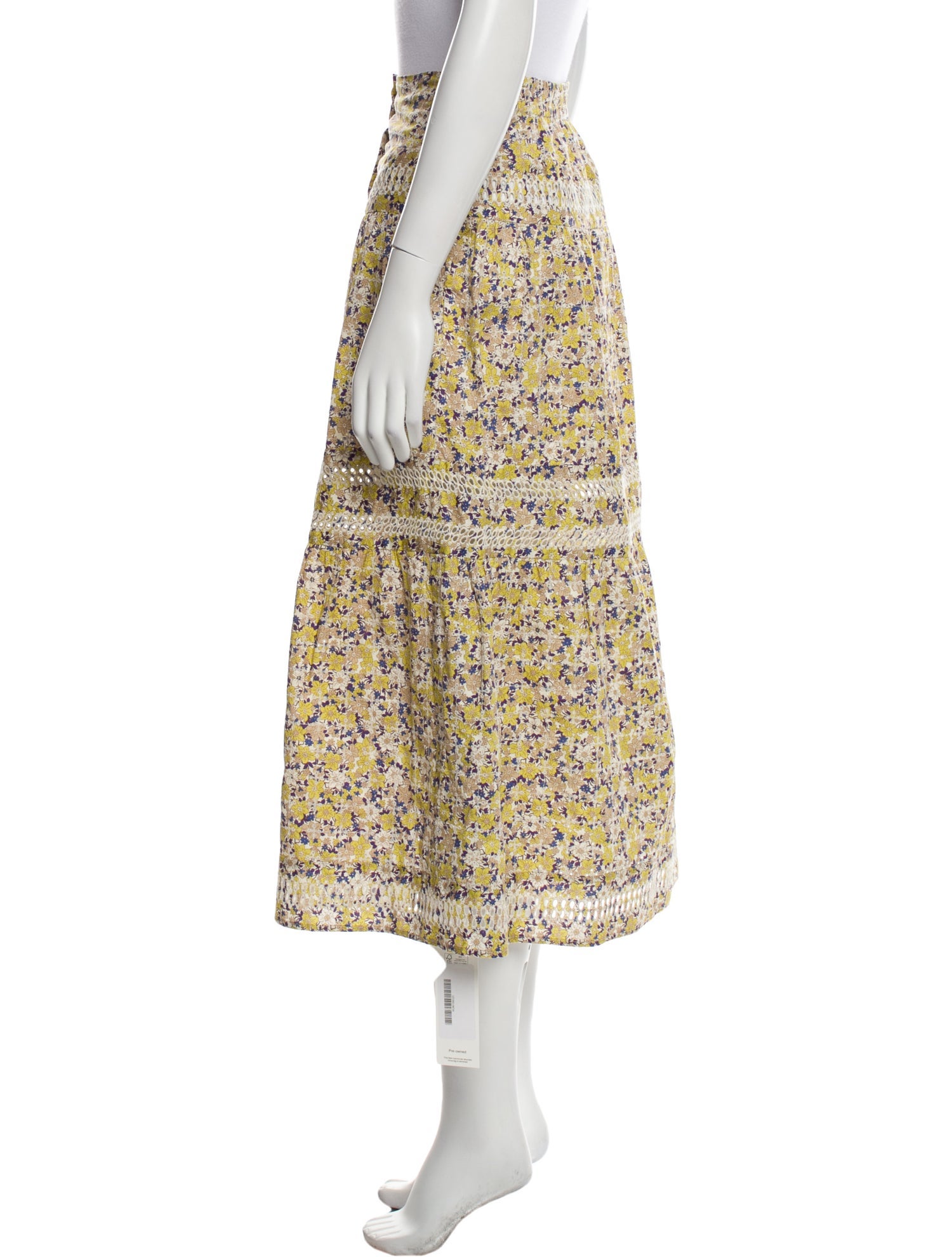 Maje Floral Print Midi Length Skirt w/ Tags