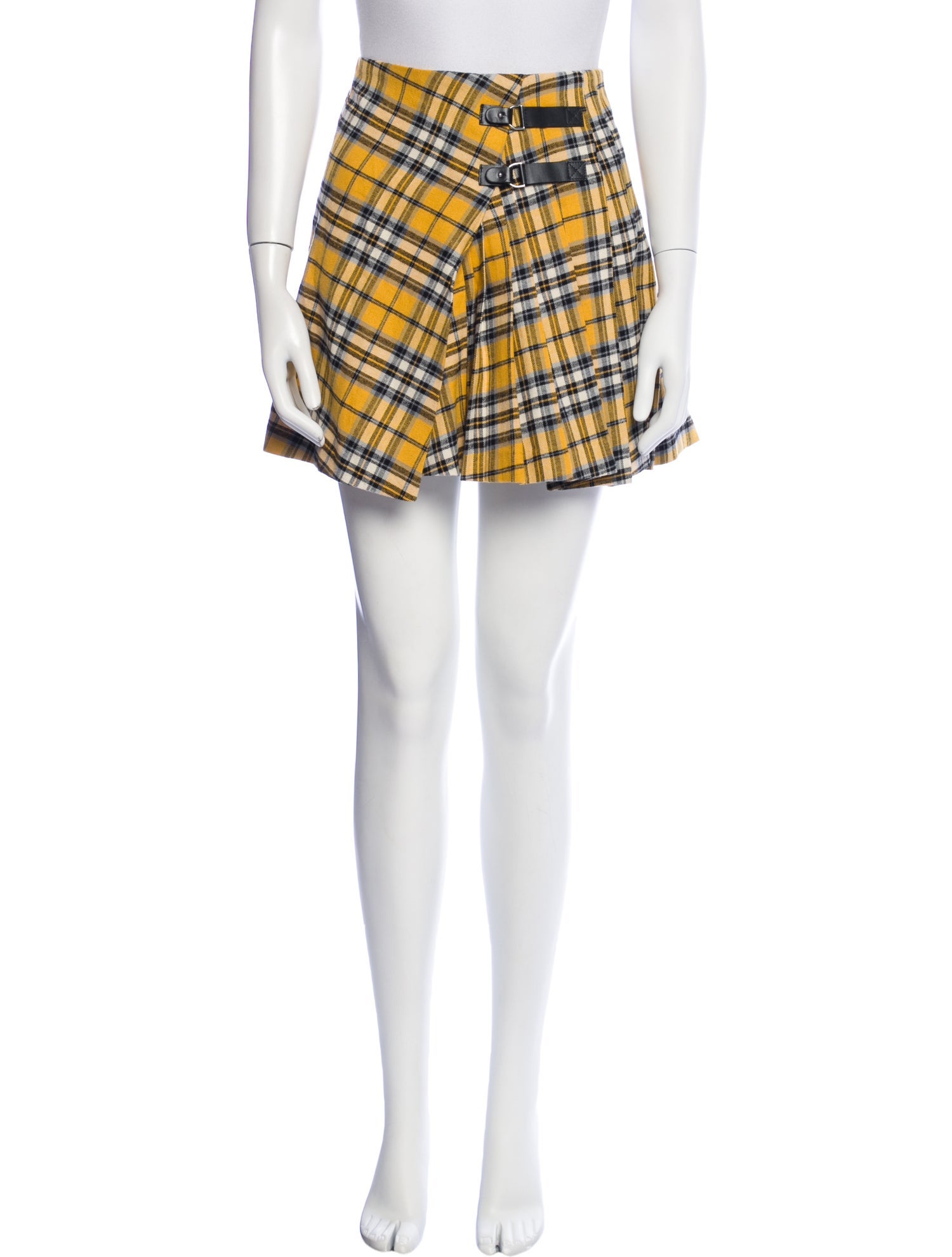 Maje Plaid Print Mini Skirt