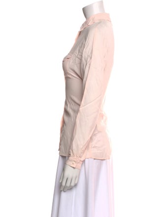 Maje Long Sleeve Button-Up Top