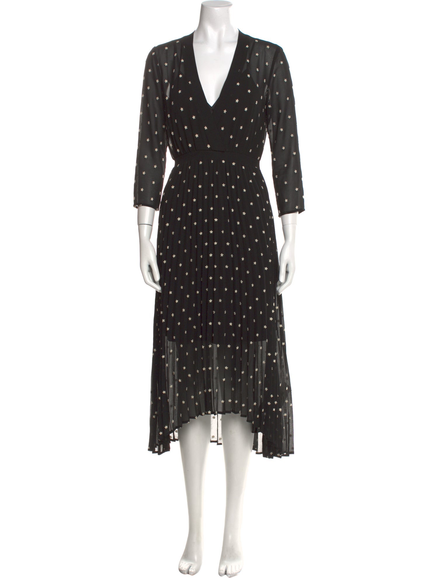 Maje Printed Long Dress