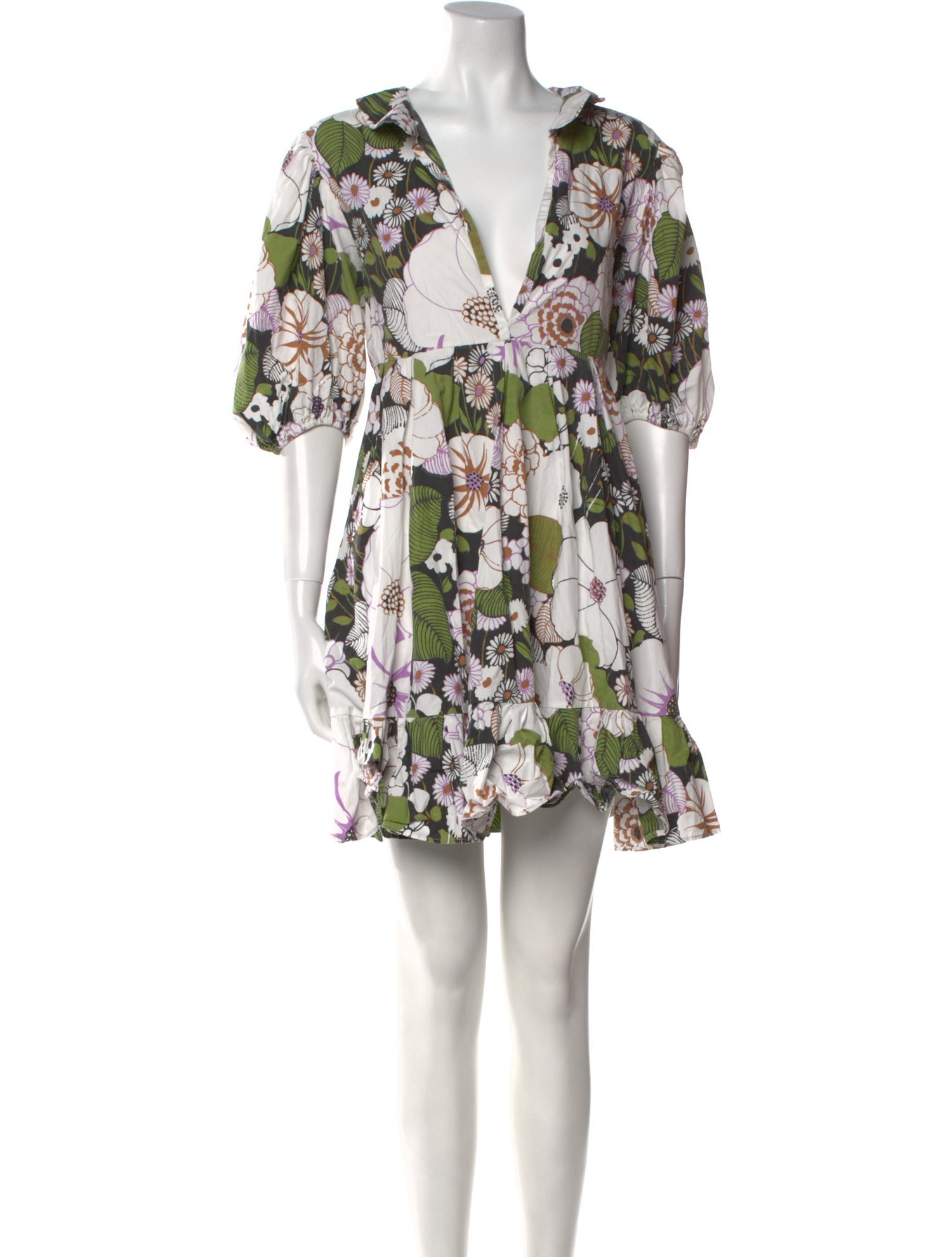 Maje Floral Print Mini Dress