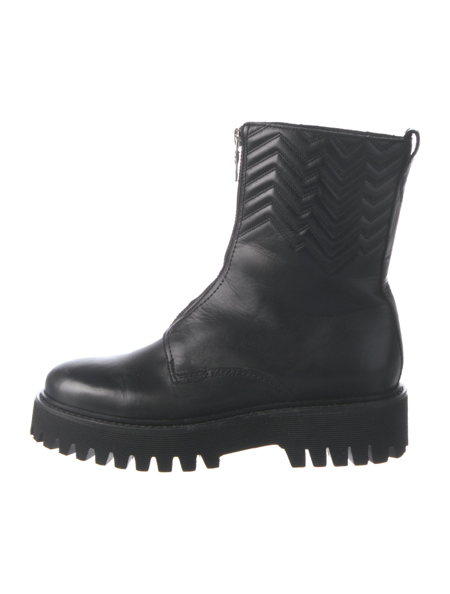 Maje Leather Combat Boots