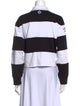 Maje Colorblock Pattern Long Sleeve Polo