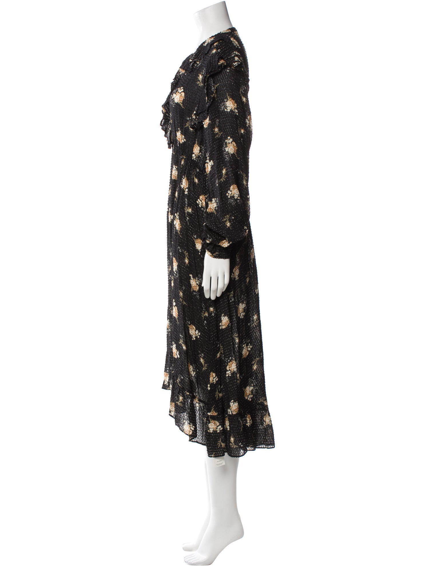 Maje Floral Print Long Dress