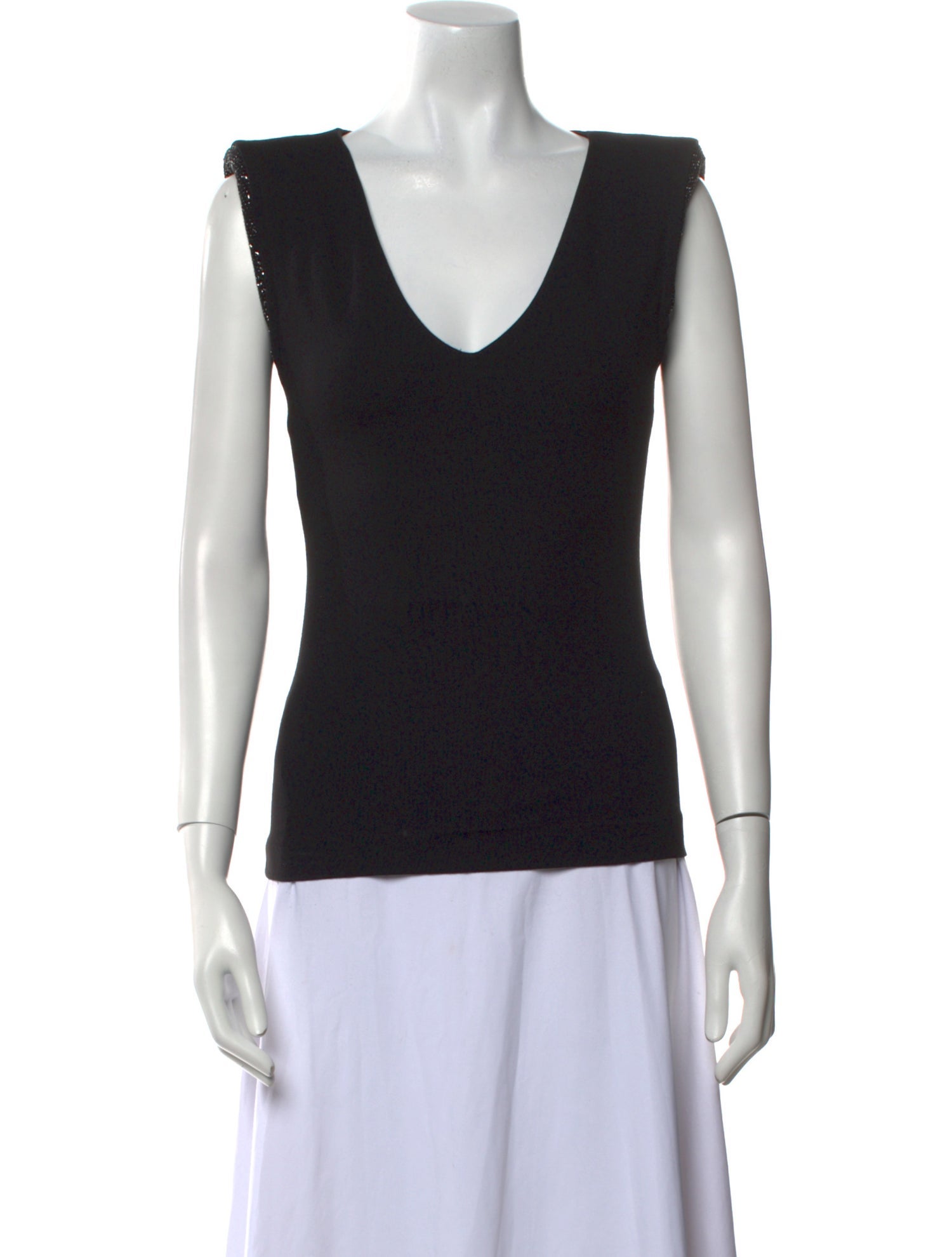 Maje V-Neck Sleeveless Top