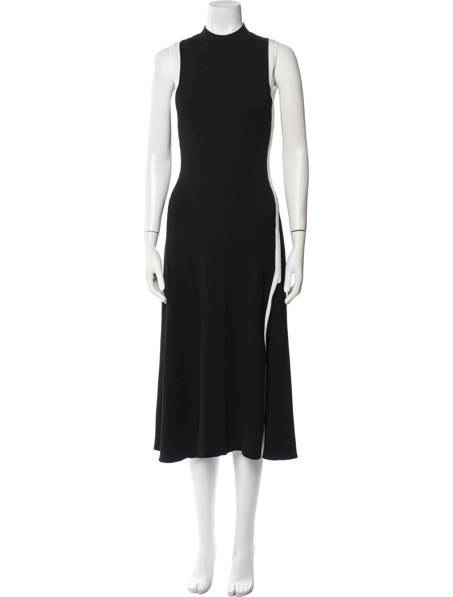 Maje Mock Neck Midi Length Dress