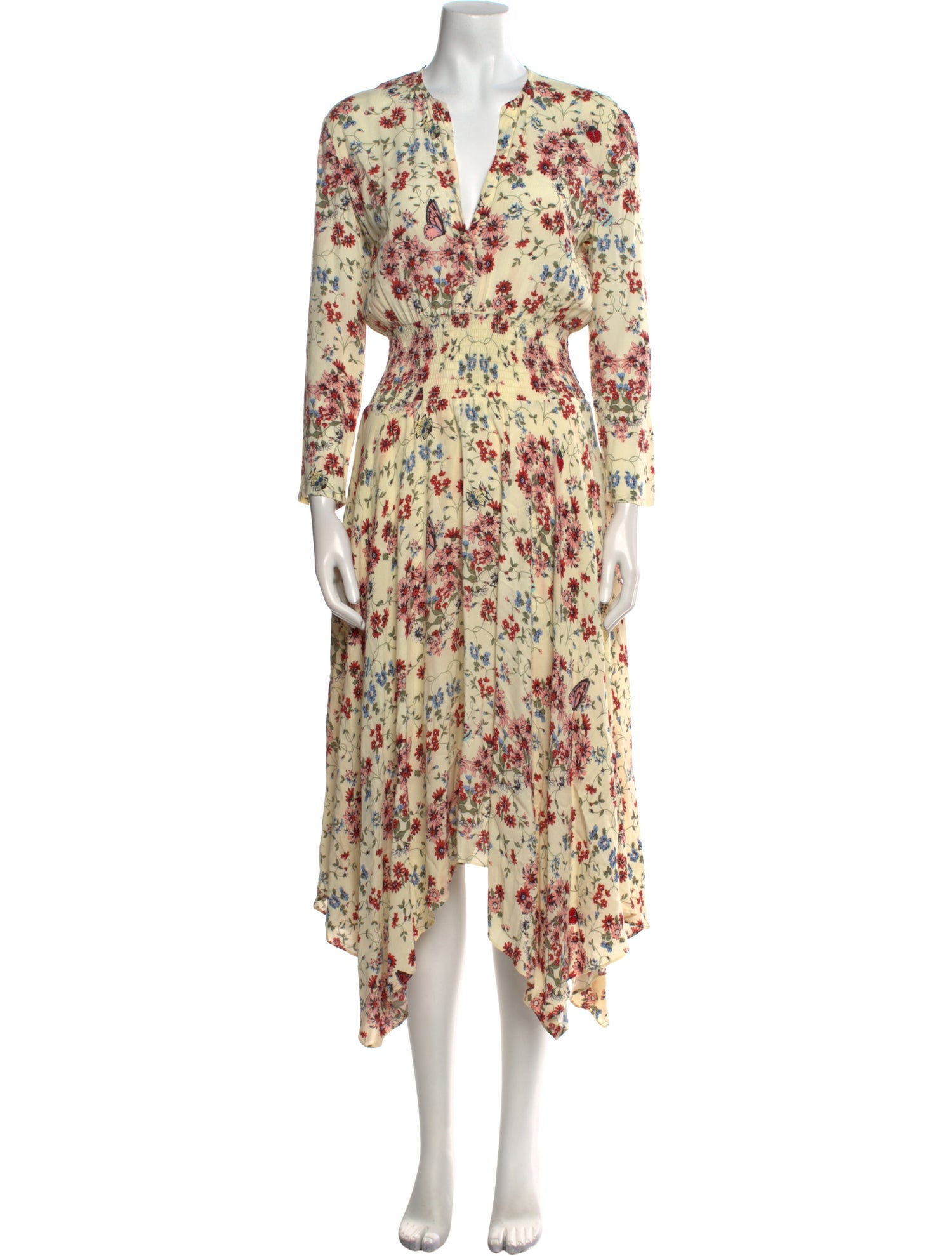 Maje Floral Print Long Dress