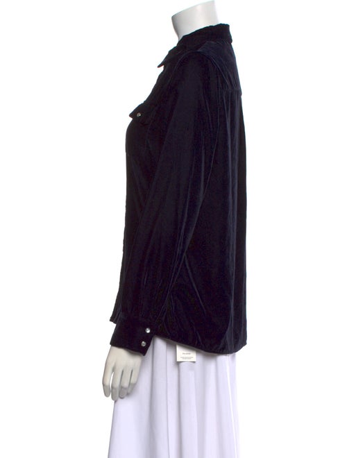 Maje Printed Mock Neck Button-Up Top