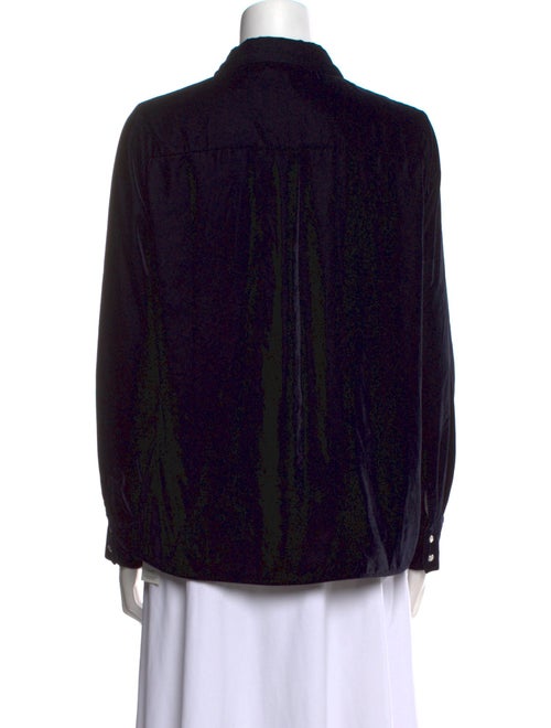 Maje Printed Mock Neck Button-Up Top