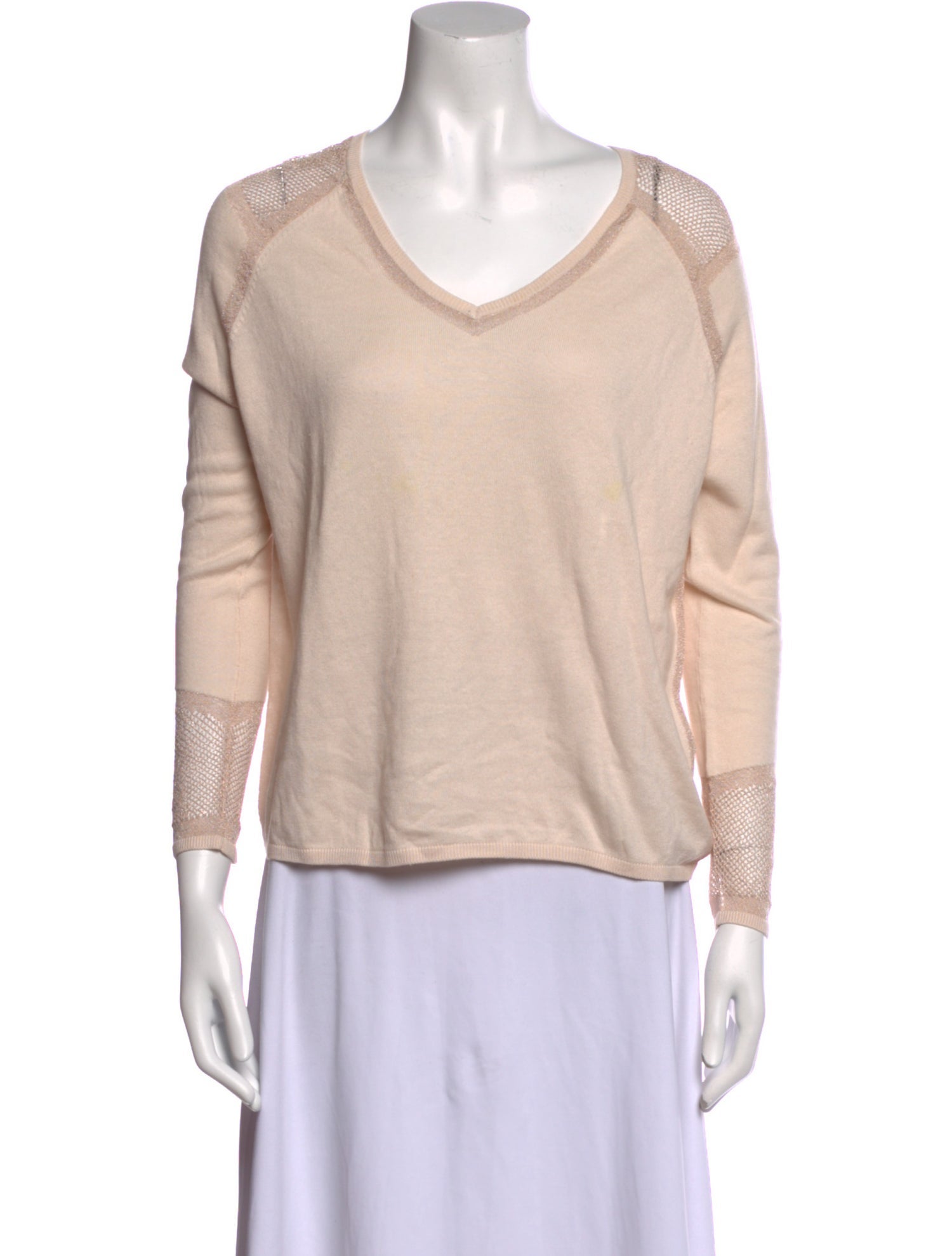 Maje Silk V-Neck Sweater