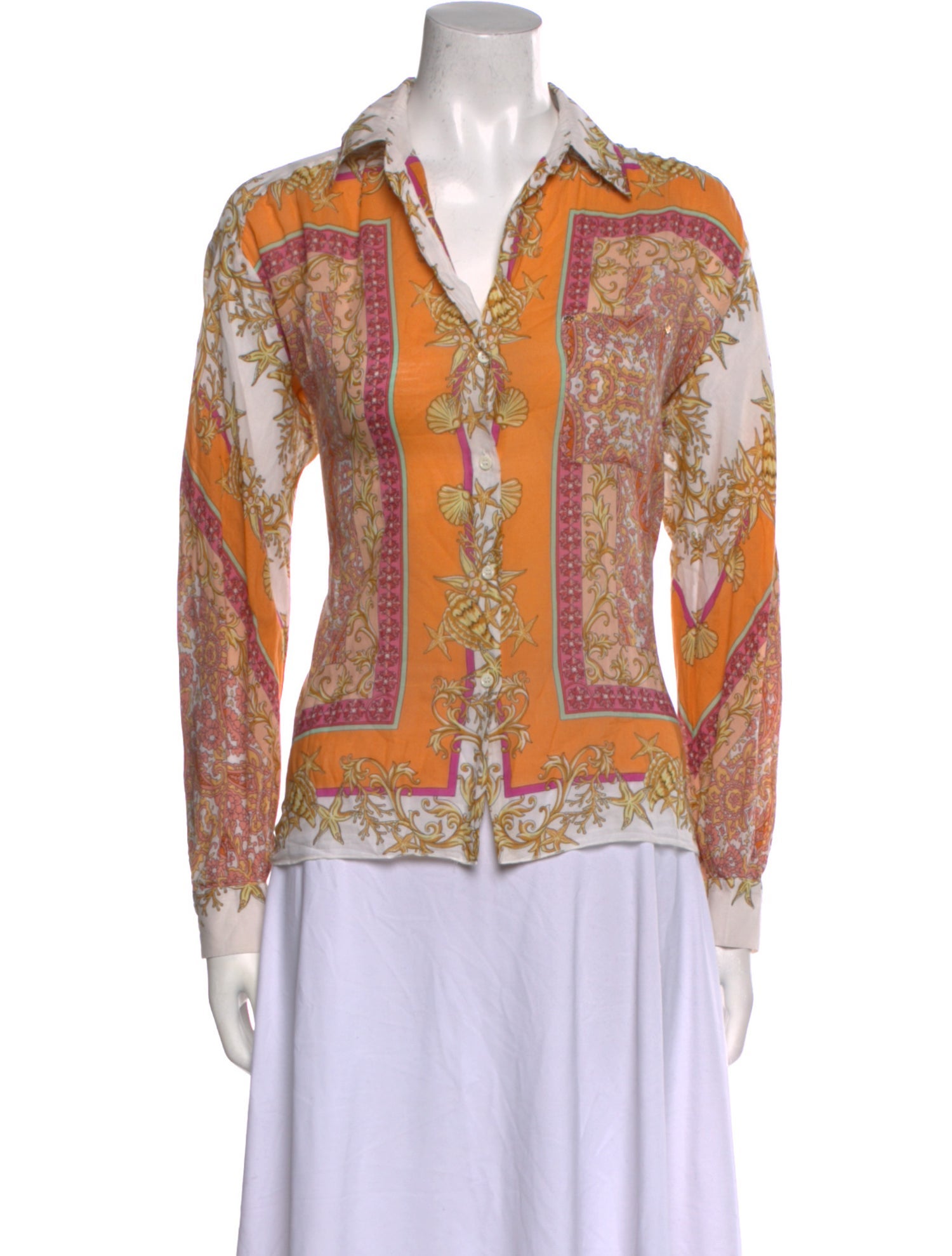 Maje Paisley Print V-Neck Blouse