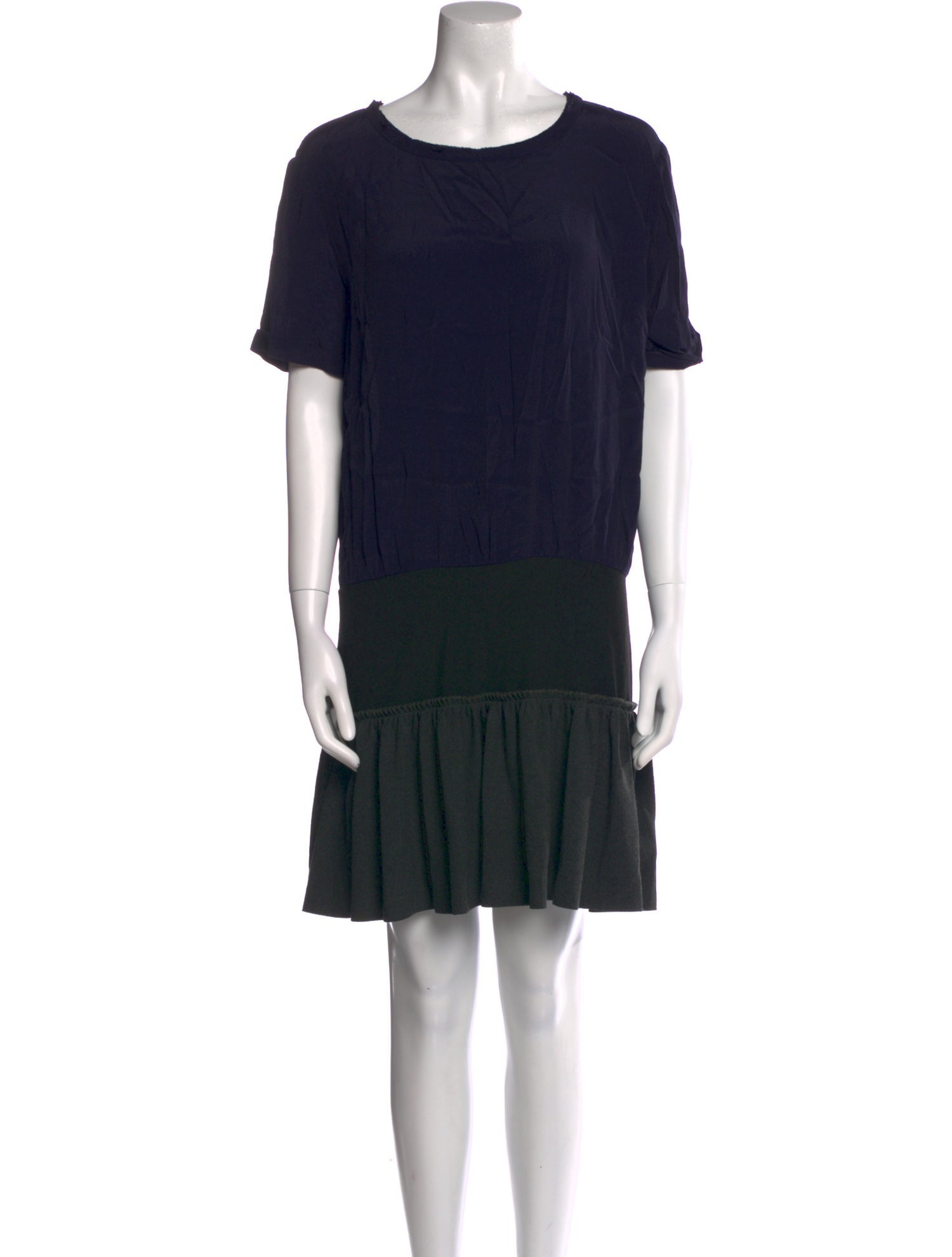 Maje Bateau Neckline Mini Dress