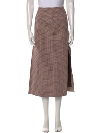 Maje Houndstooth Print Midi Length Skirt
