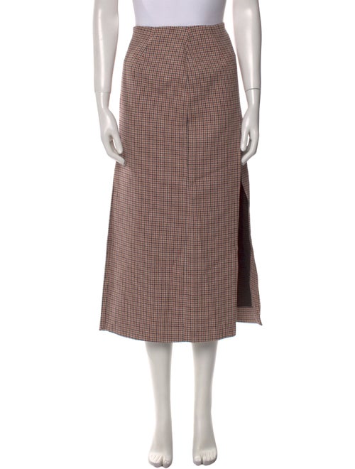 Maje Houndstooth Print Midi Length Skirt