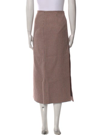 Maje Houndstooth Print Midi Length Skirt