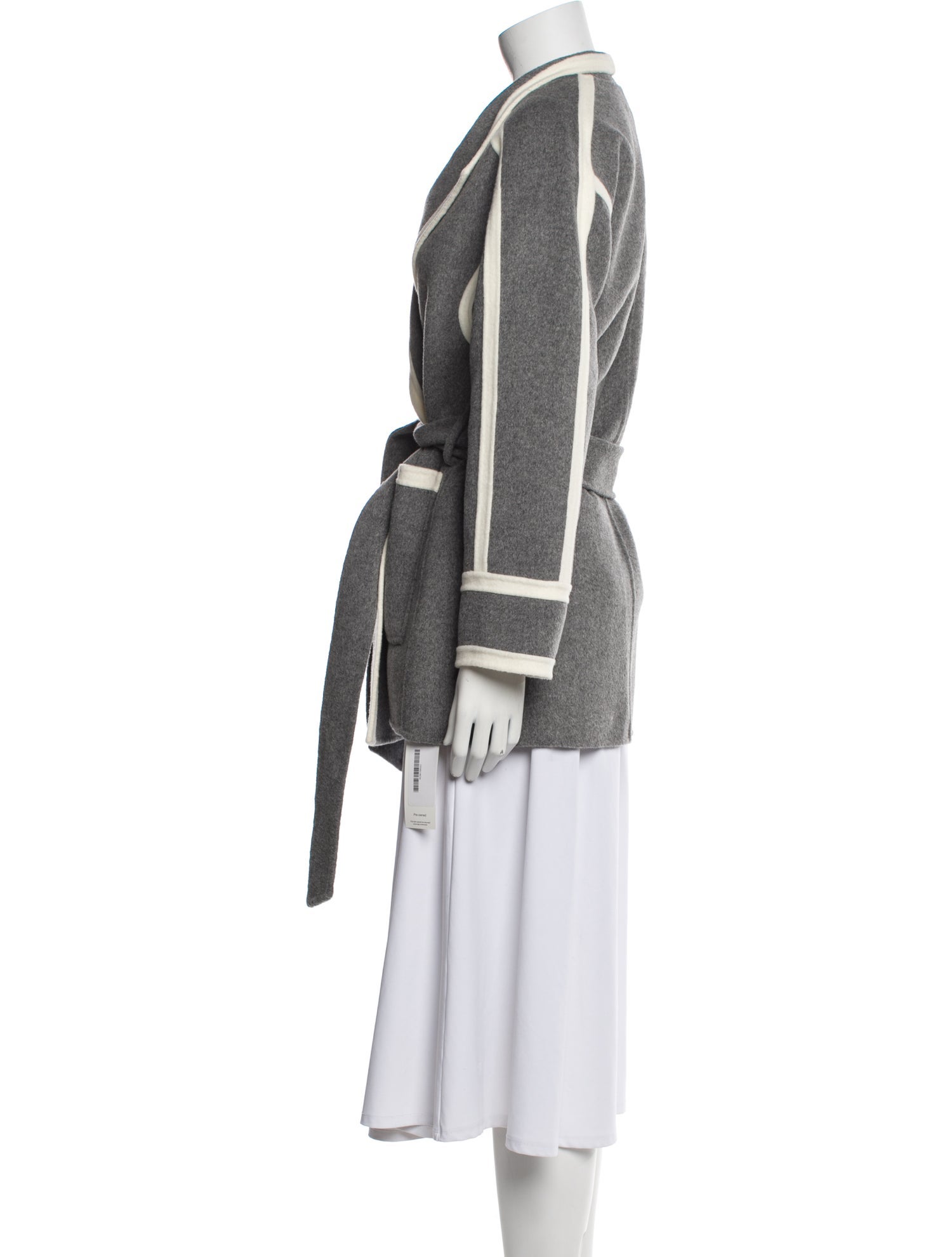 Maje Wool Striped Coat