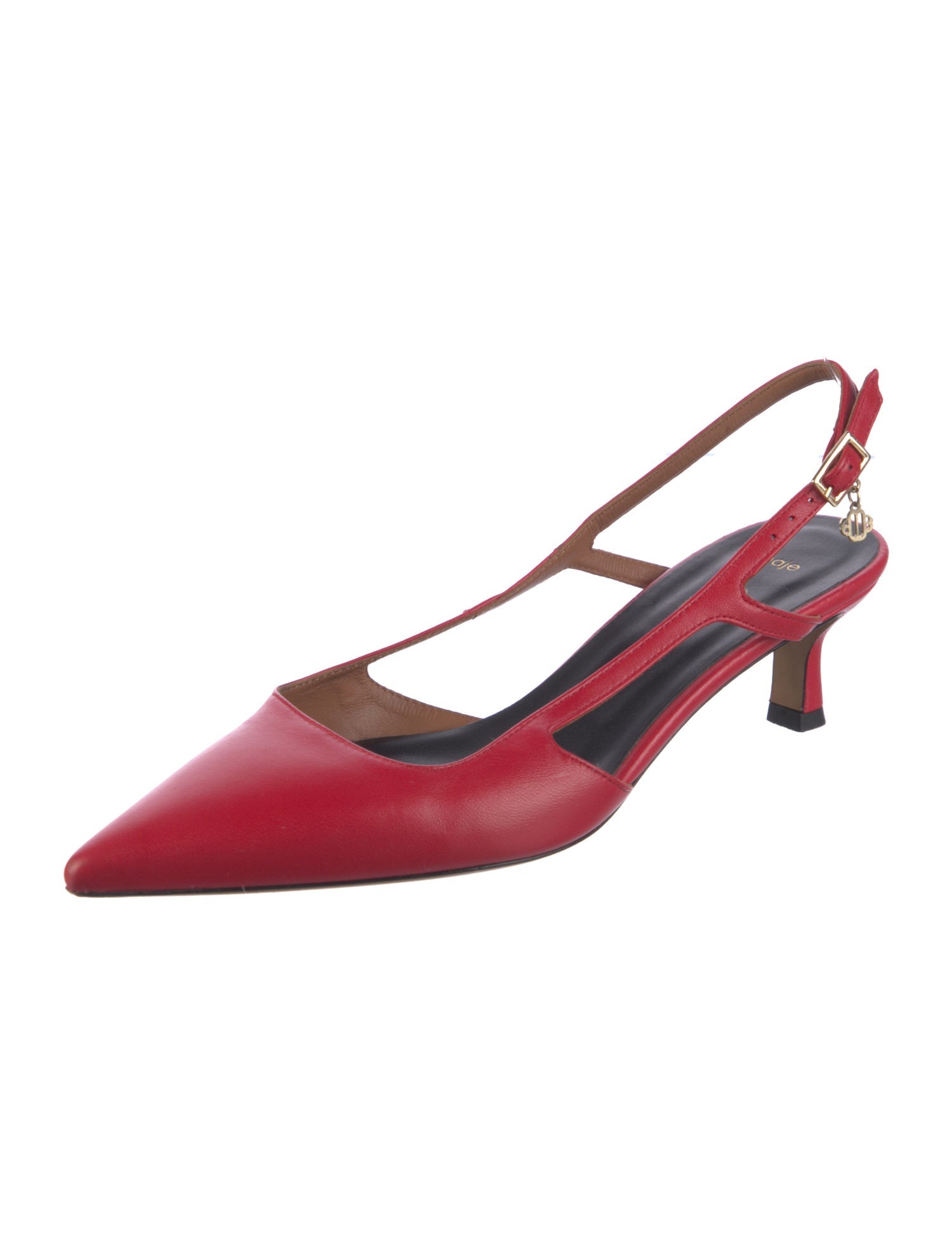Maje Leather Slingback Pumps