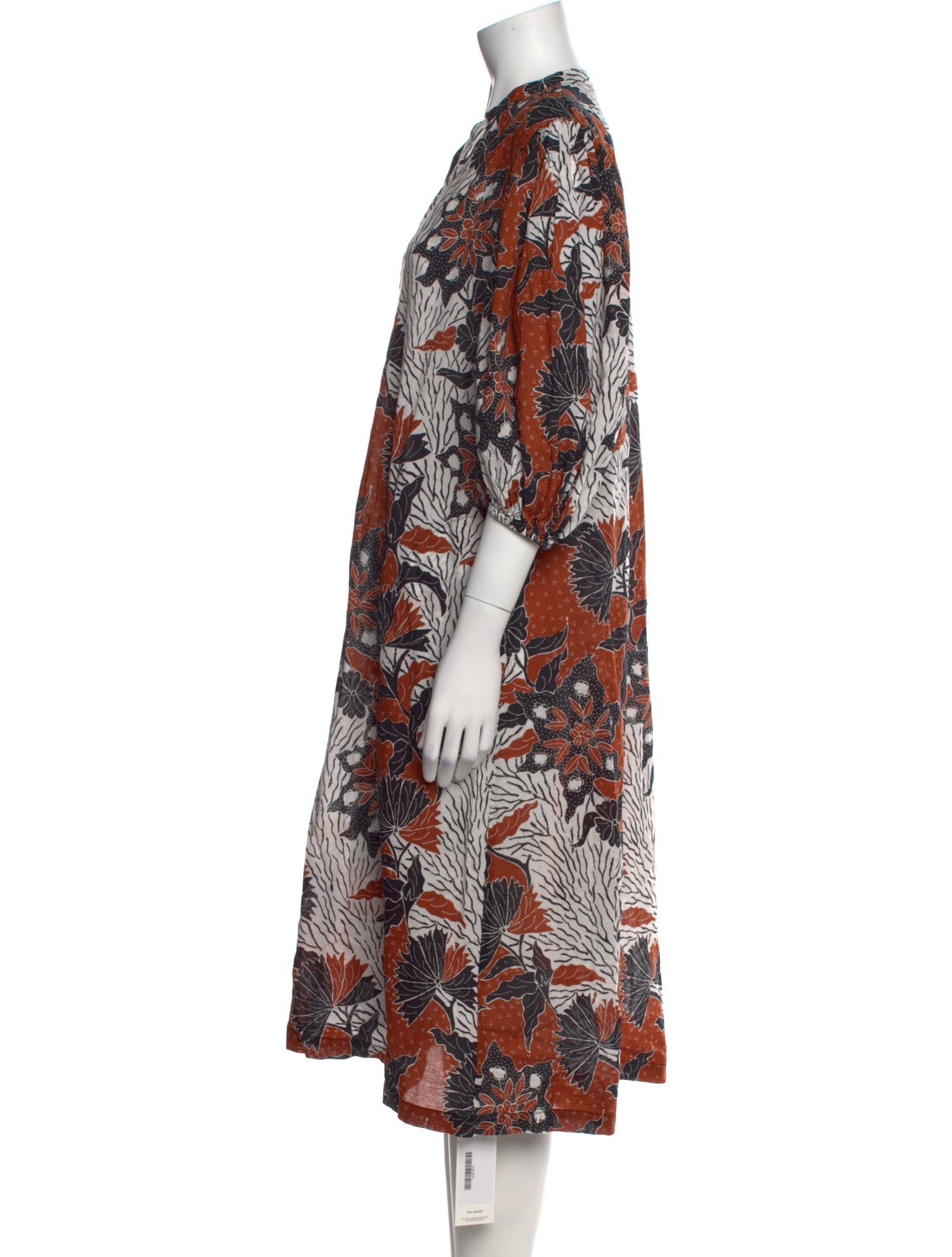 Maje Printed Midi Length Dress