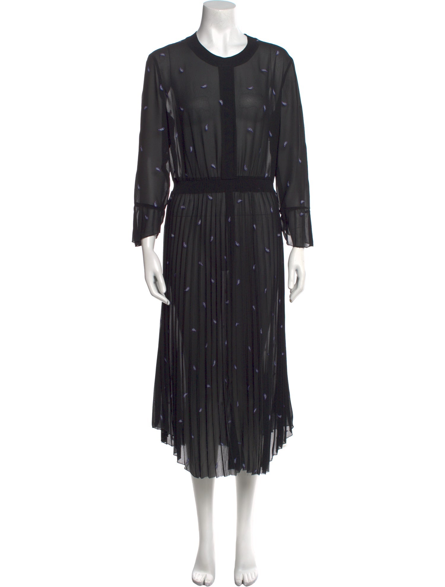 Maje Crew Neck Long Dress