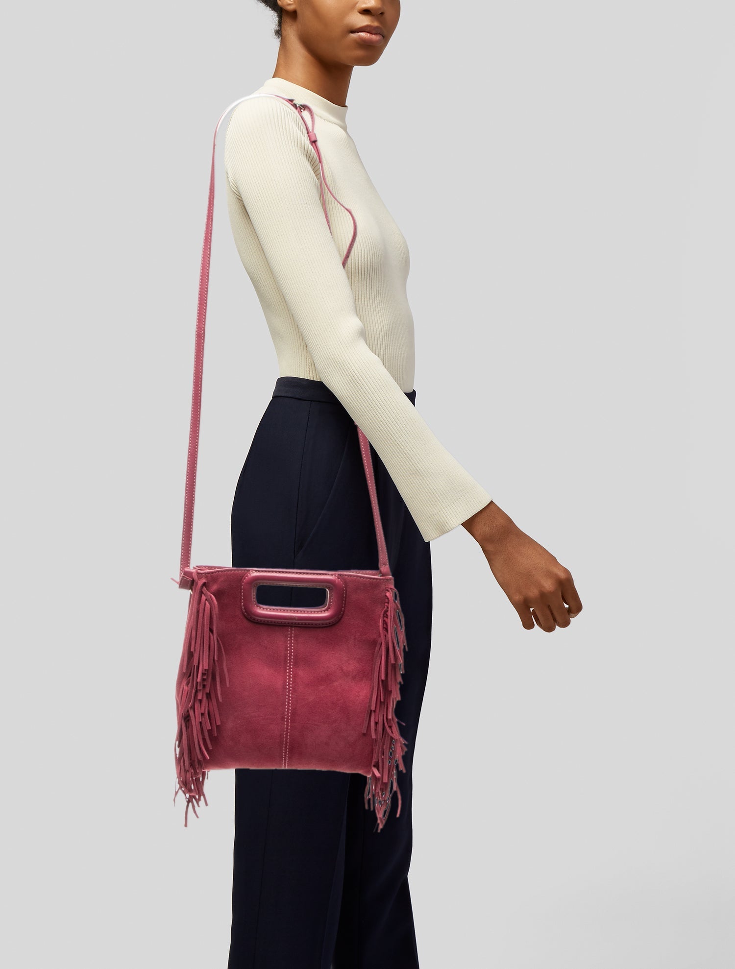 Maje Suede Crossbody Bag