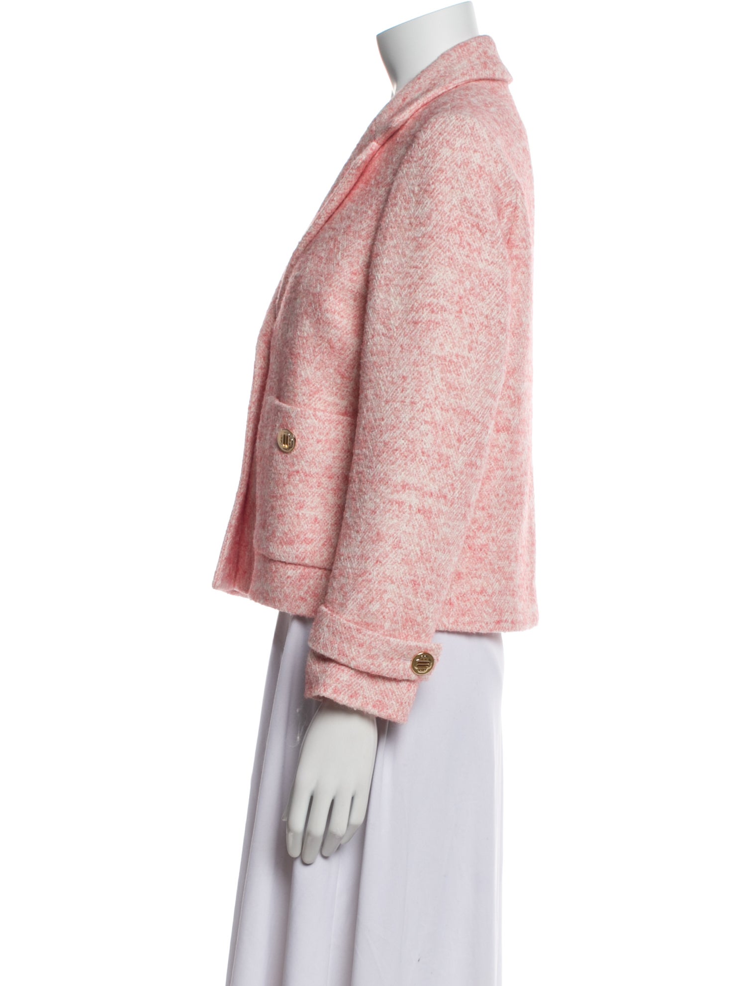 Maje Tweed Pattern Blazer