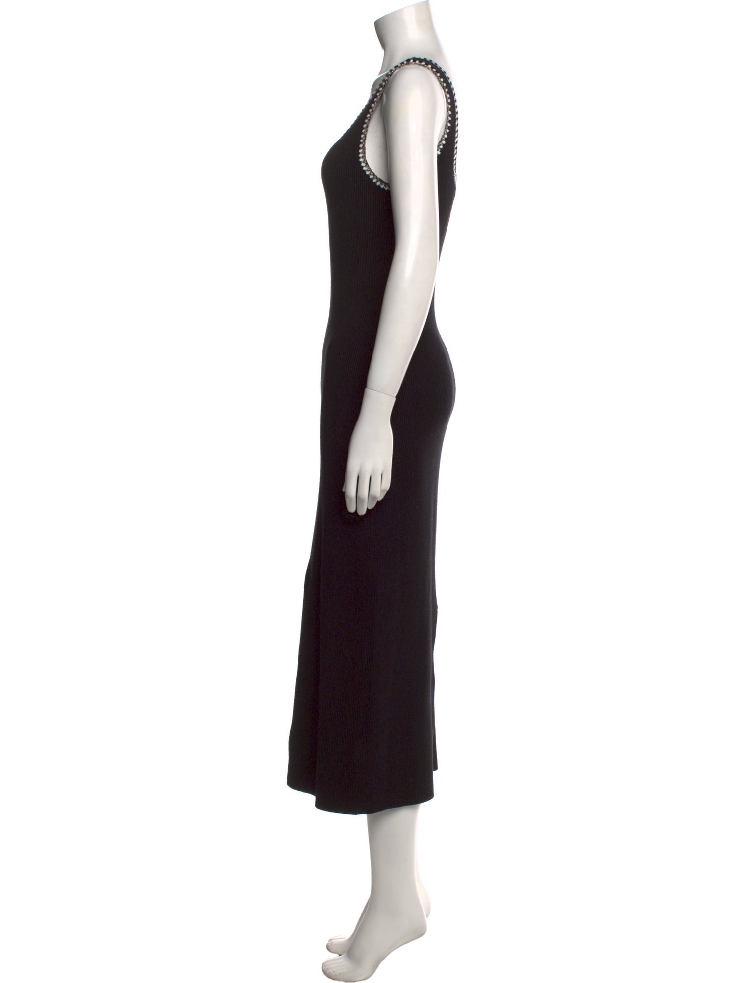 Maje V-Neck Midi Length Dress