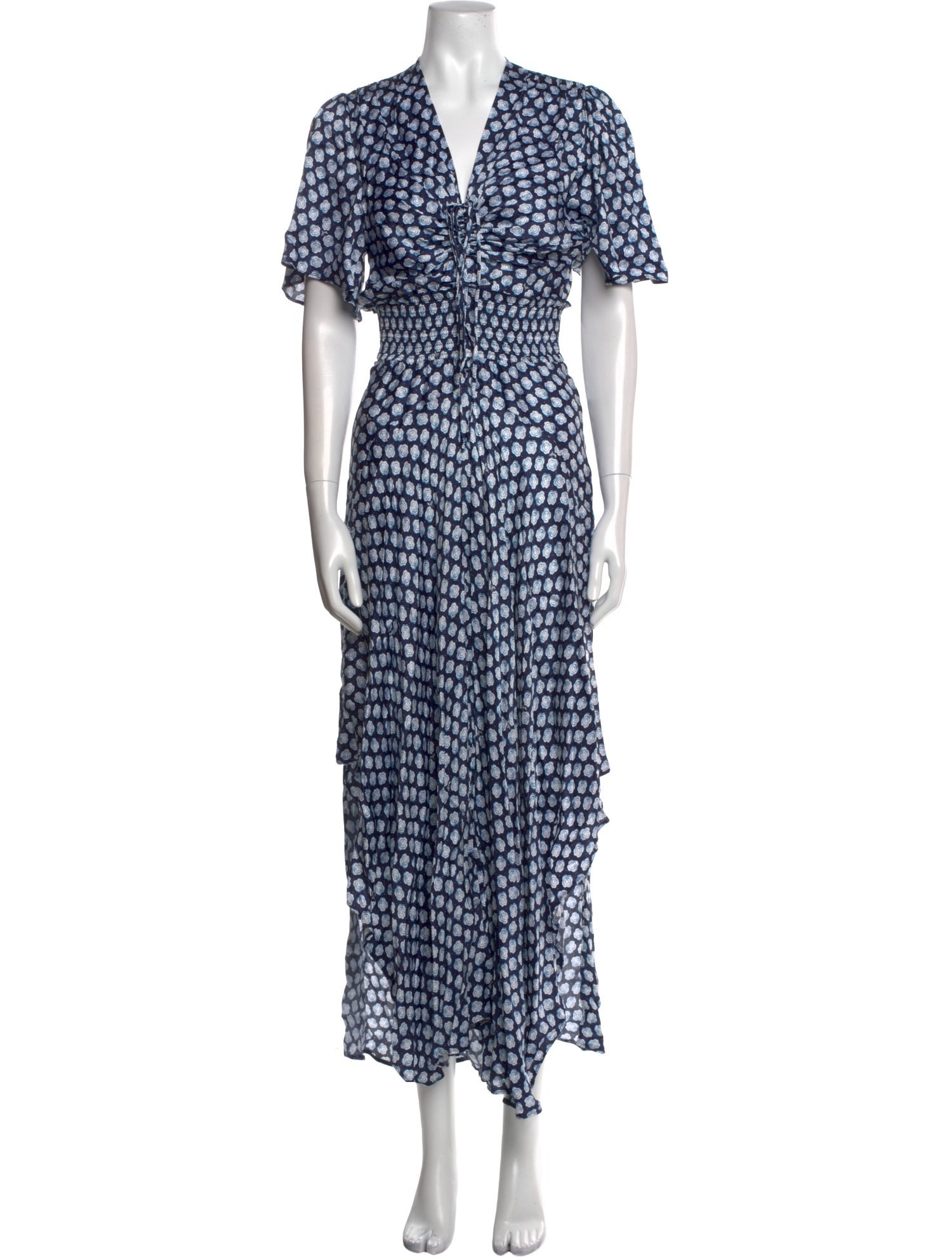 Maje Polka Dot Print Long Dress