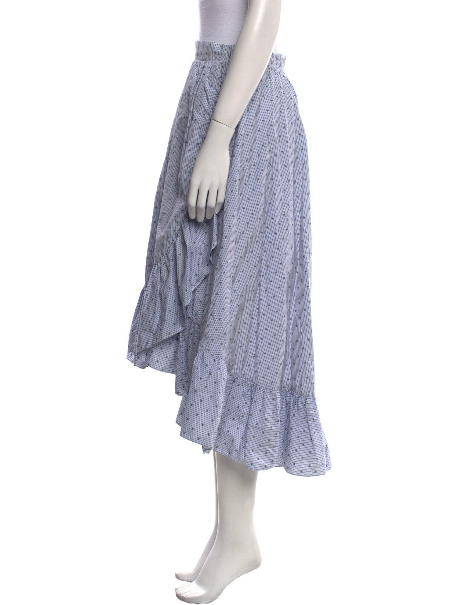 Maje Striped Midi Length Skirt