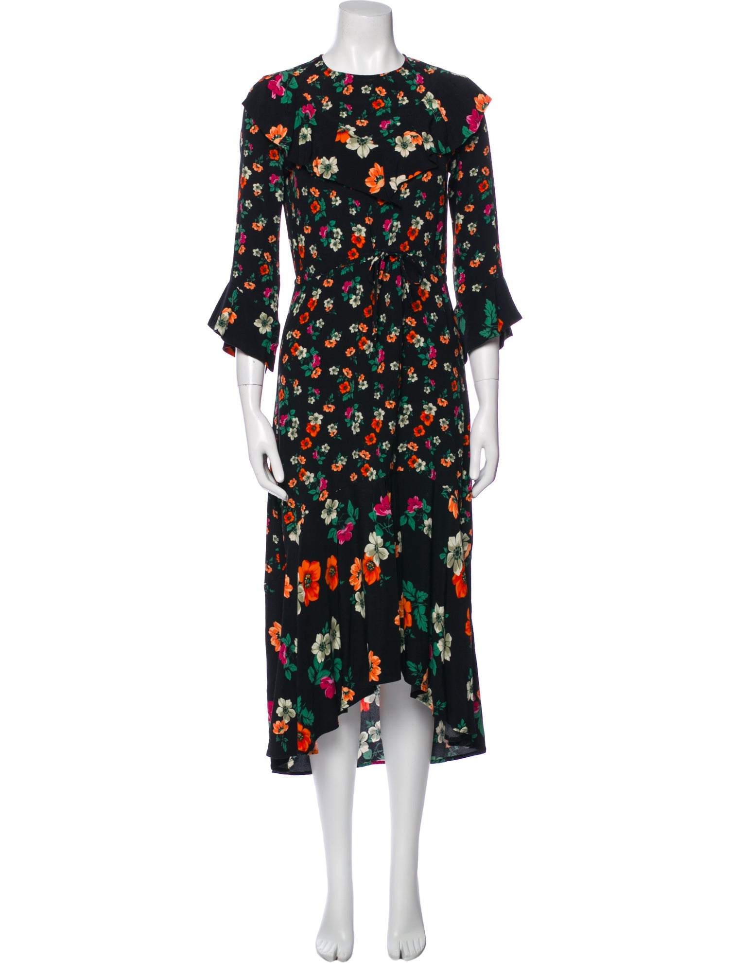 Maje Floral Print Long Dress
