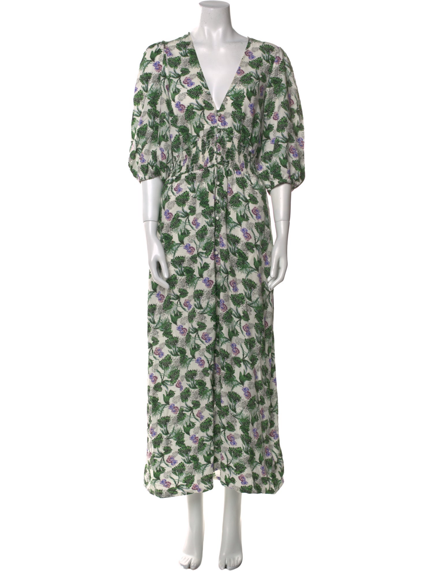 Maje Floral Print Long Dress